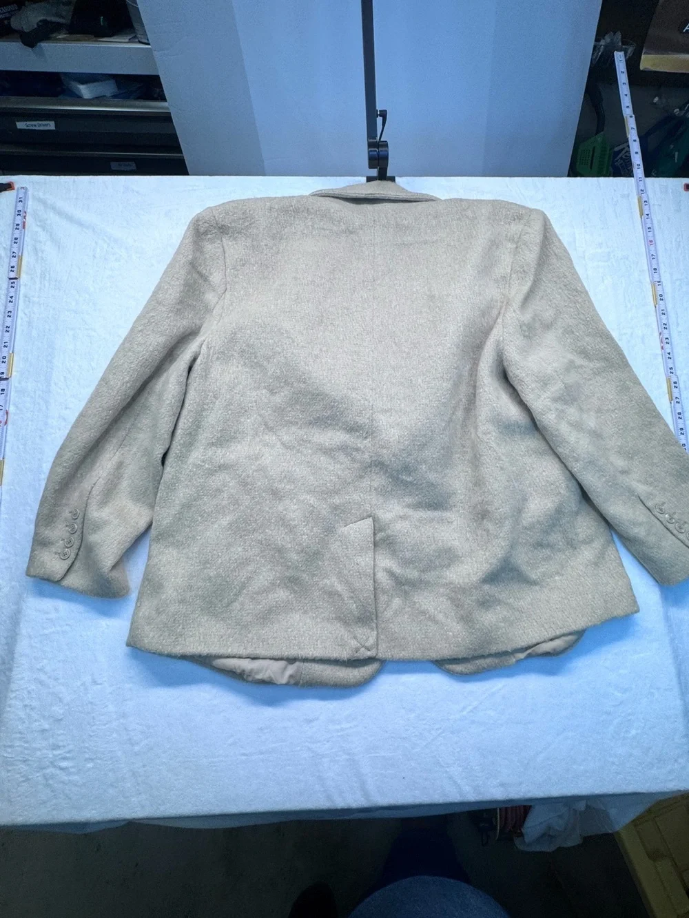 Future Collective NWT Beige Wool Blend Blazer Jacket XXL Heavy Warm Oversized